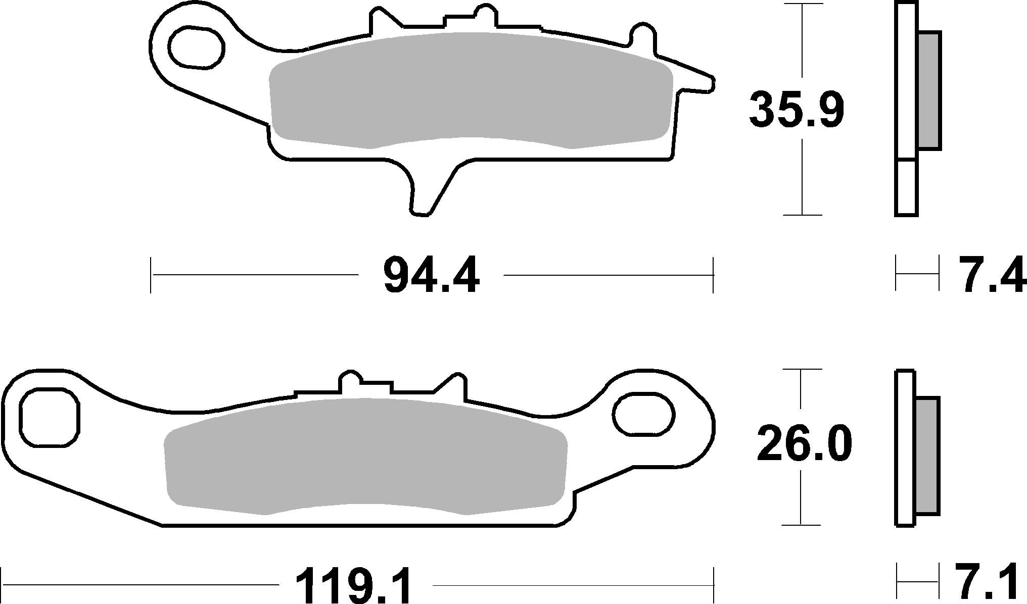 Brzdové obloženie BREMBO 07KA24SX