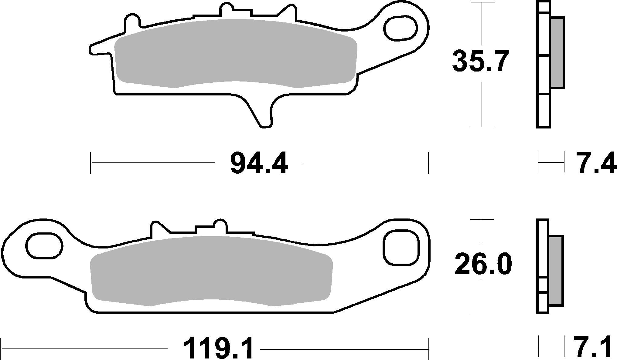 Brzdové obloženie BREMBO 07KA25SD