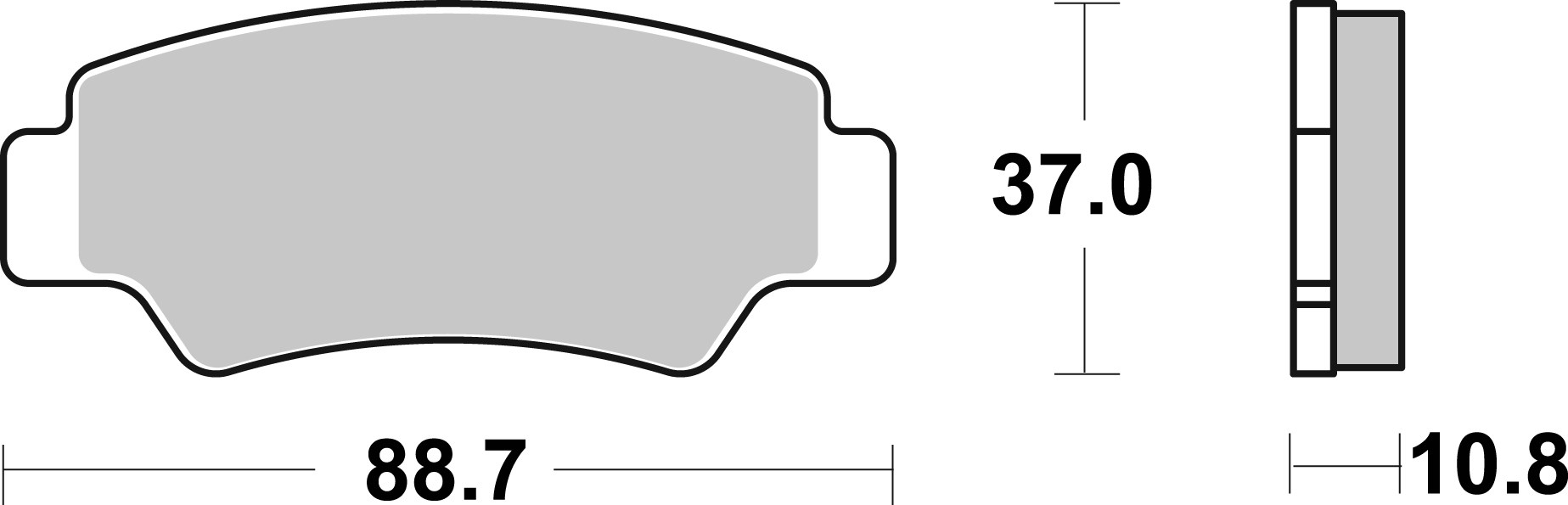 Brzdové obloženie BREMBO 07KS09SD pre ATV CFMOTO Gladiator X 625 / CForce 2020-2021, ATV CFMOTO ZForce 800 2018-2021