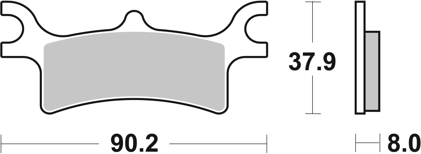 Brzdové obloženie BREMBO 07PO06SD