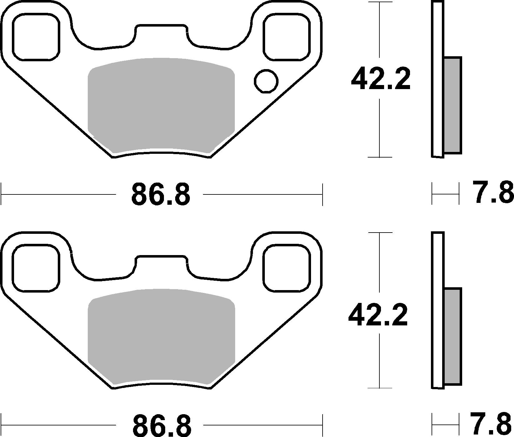 Brzdové obloženie BREMBO 07PO12SX