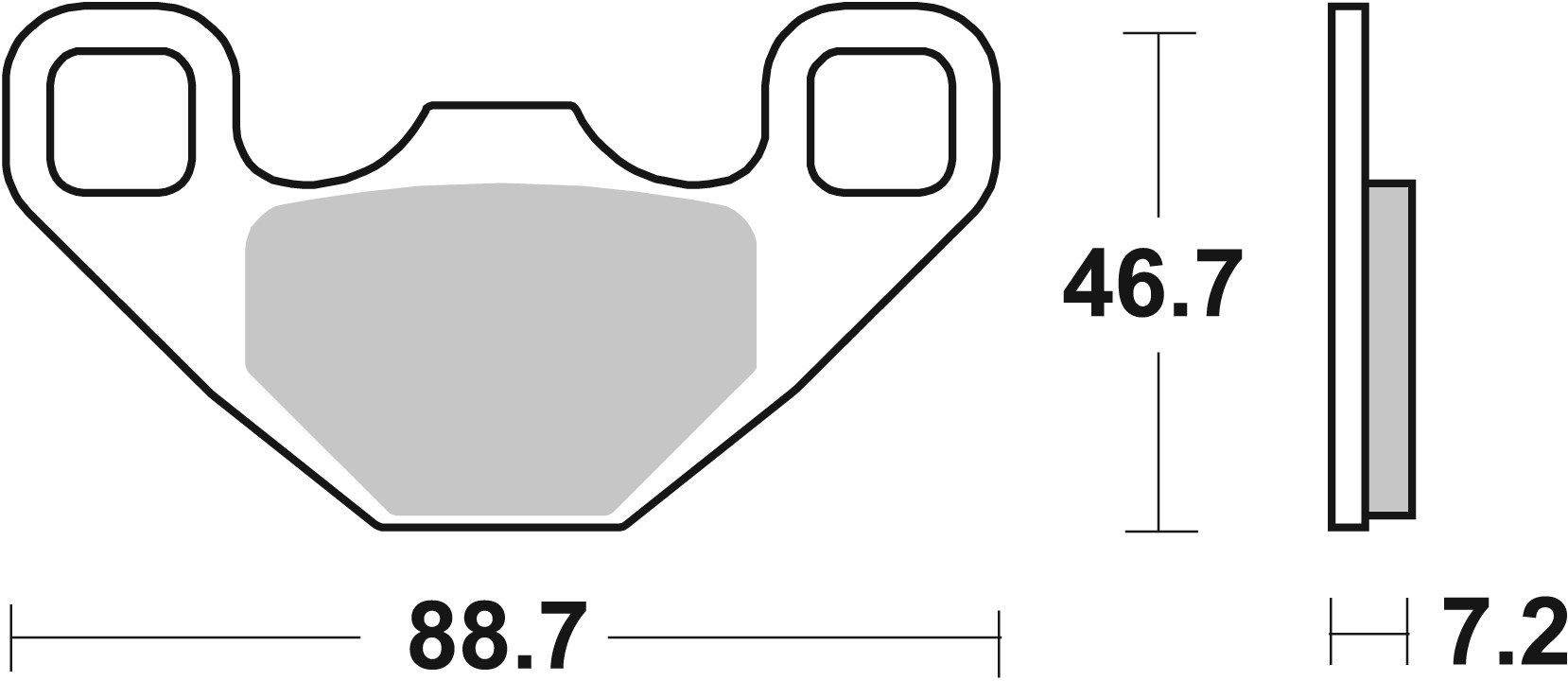 Brzdové obloženie BREMBO 07PO13SD pre ATV POLARIS RZR 170 2009-2018