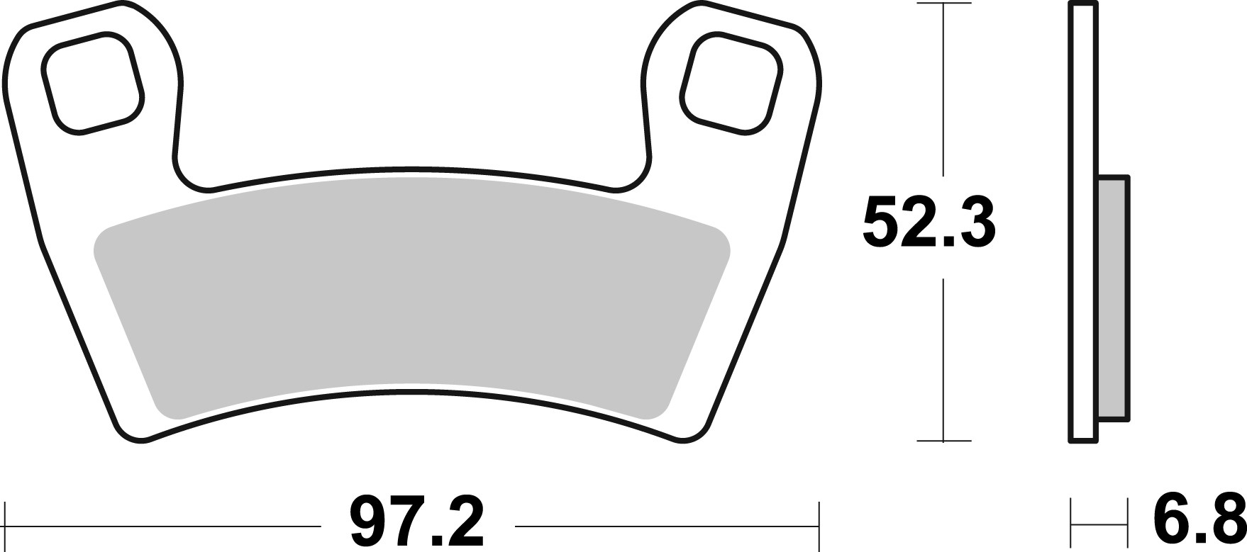 Brzdové obloženie BREMBO 07PO15SD pre ATV POLARIS RZR XP 1000 2016-2020