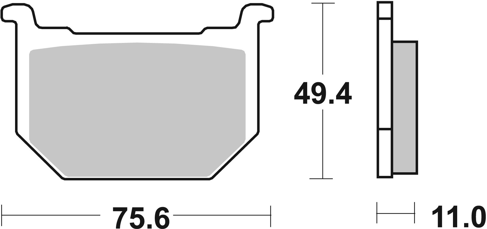 Brzdové obloženie BREMBO 07SU0312 CC ROAD