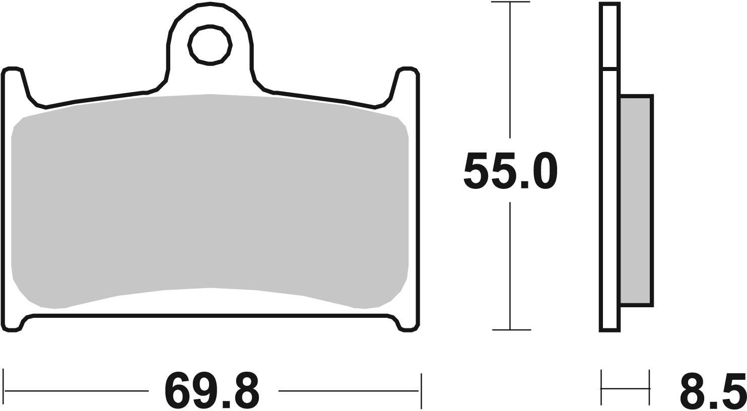 Brzdové obloženie BREMBO 07SU14LA