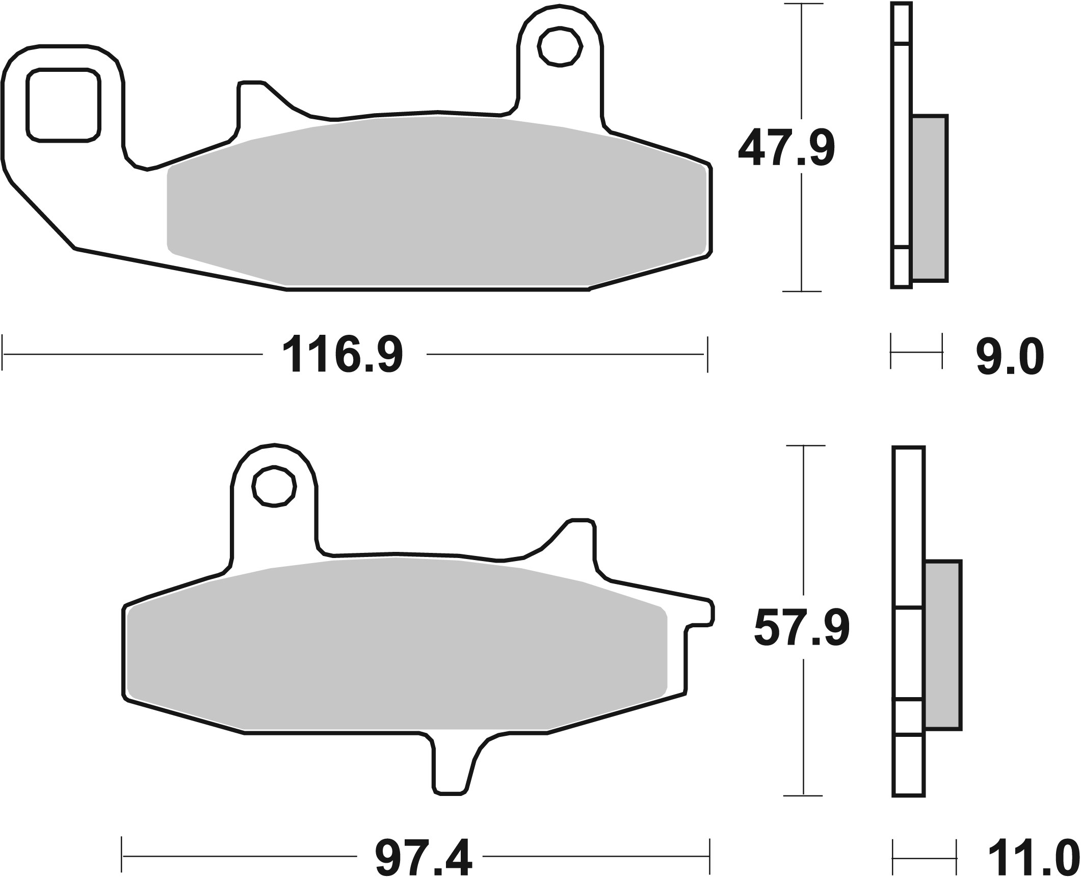 Brzdové obloženie BREMBO 07SU15SA