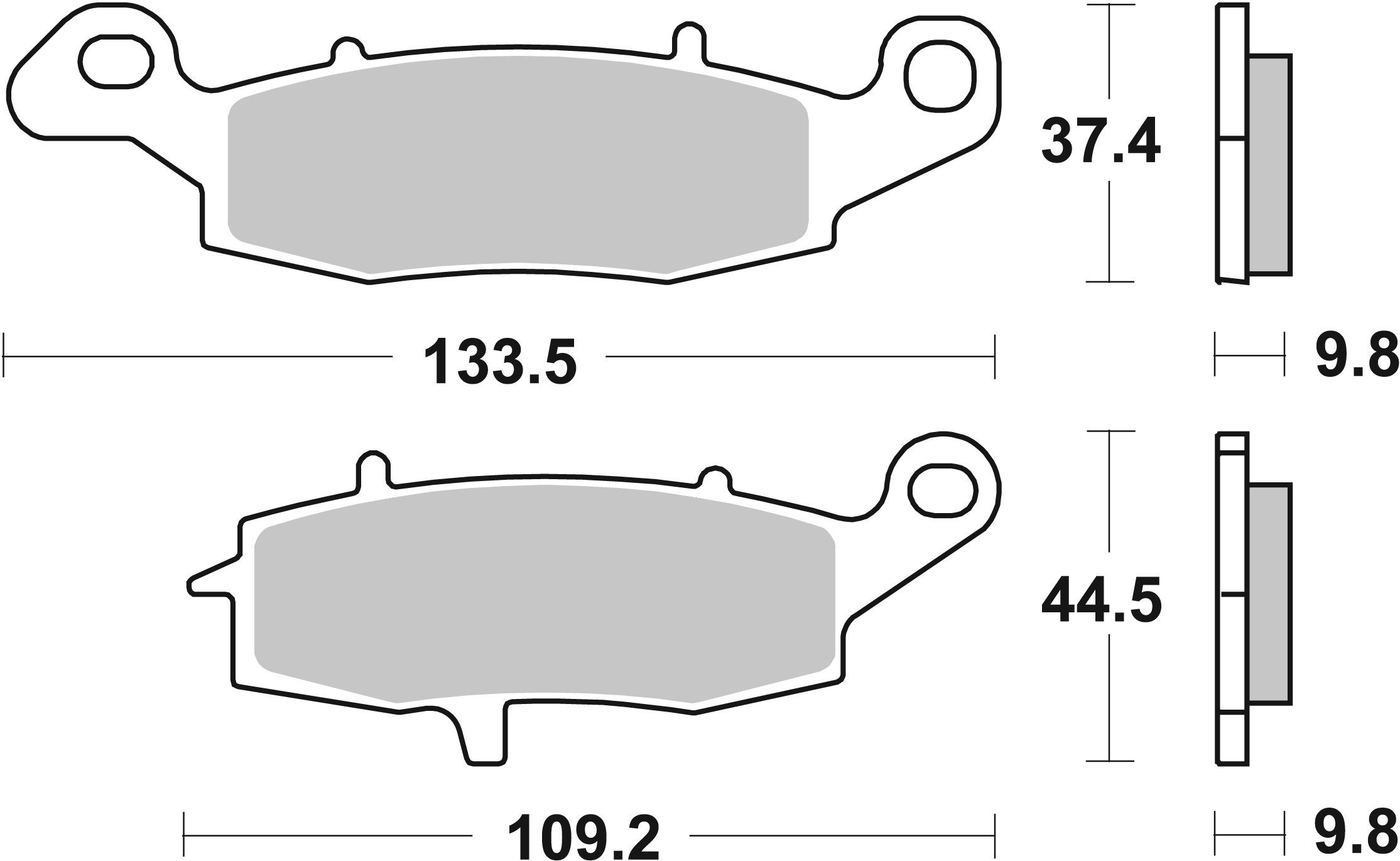 Brzdové obloženie BREMBO 07SU16SP pre SUZUKI Intruder M 1800 R 2006-2017, SUZUKI Intruder C 1800 R 2008-2011