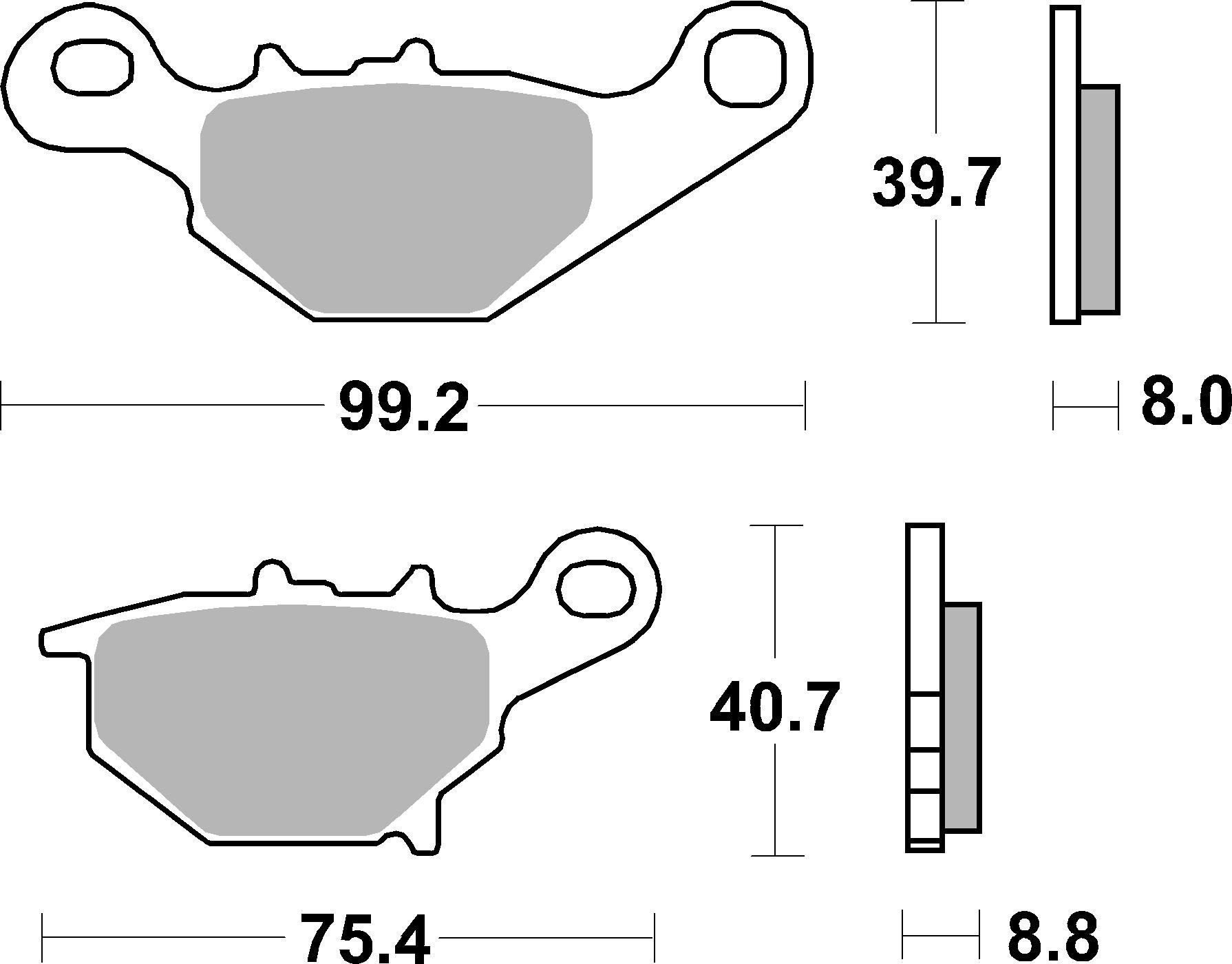 Brzdové obloženie BREMBO 07SU31SD pre SUZUKI RM 85 2005-2025