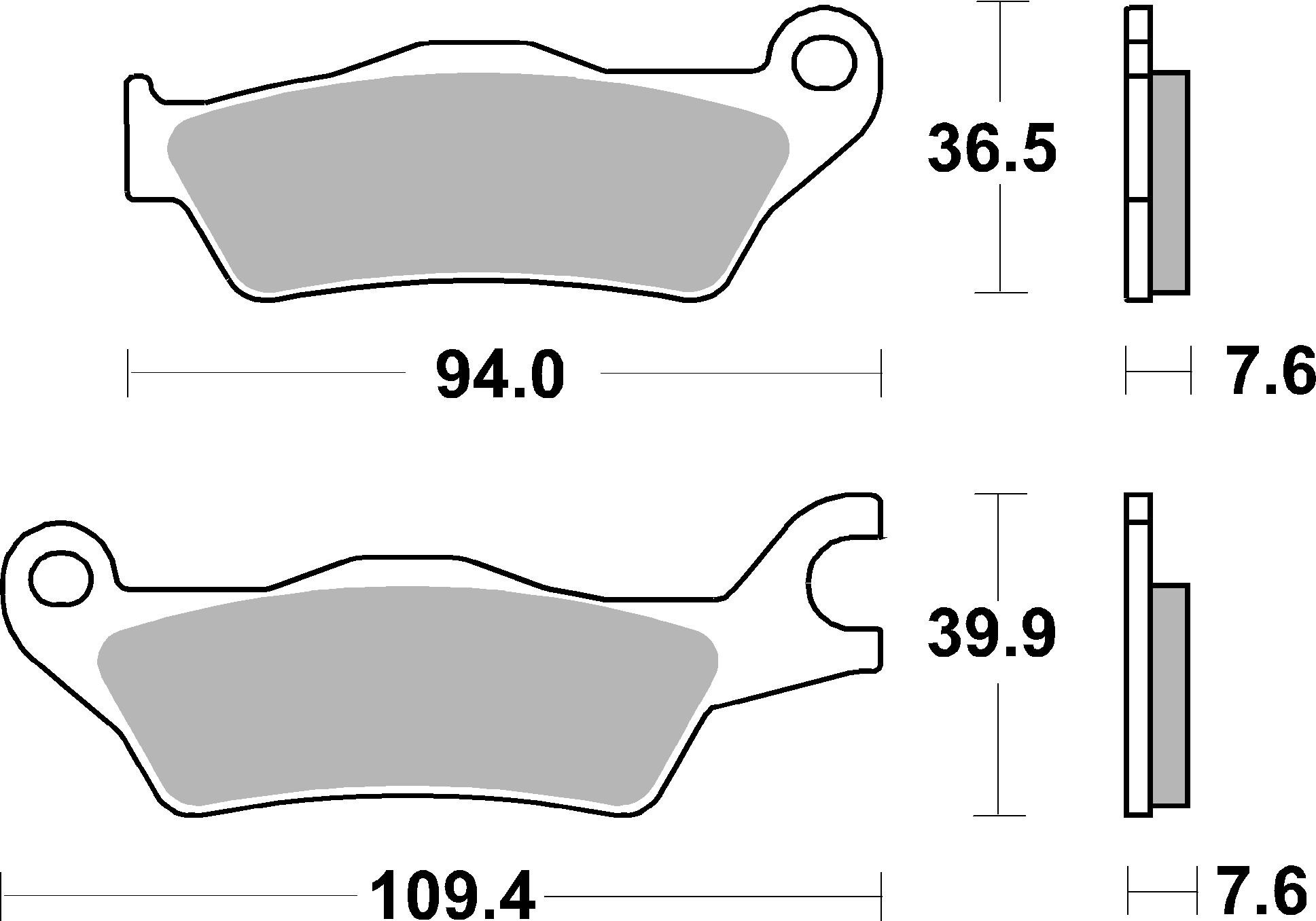 Brzdové obloženie BREMBO 07SU33SA pre SUZUKI GSX-S 125 2017-2025, SUZUKI GSX-R 125 2017-2025
