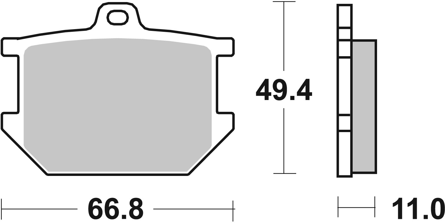 Brzdové obloženie BREMBO 07YA0309 CC ROAD