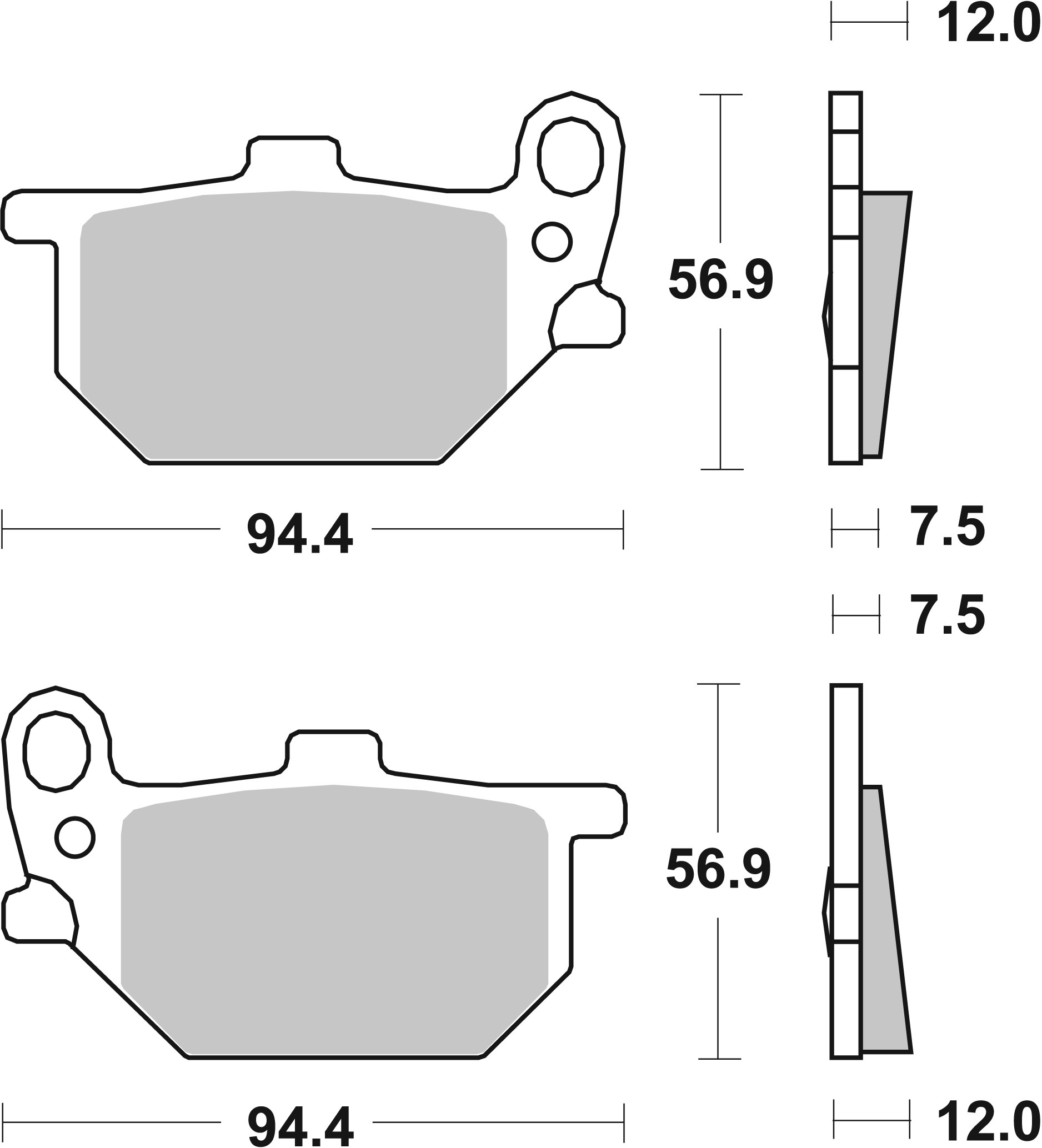 Brzdové obloženie BREMBO 07YA0413 CC ROAD