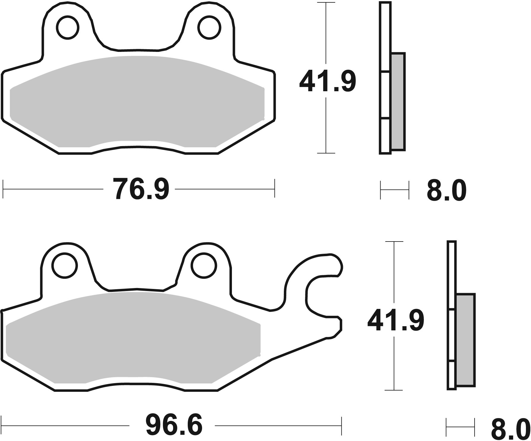 Brzdové obloženie BREMBO 07YA22SR