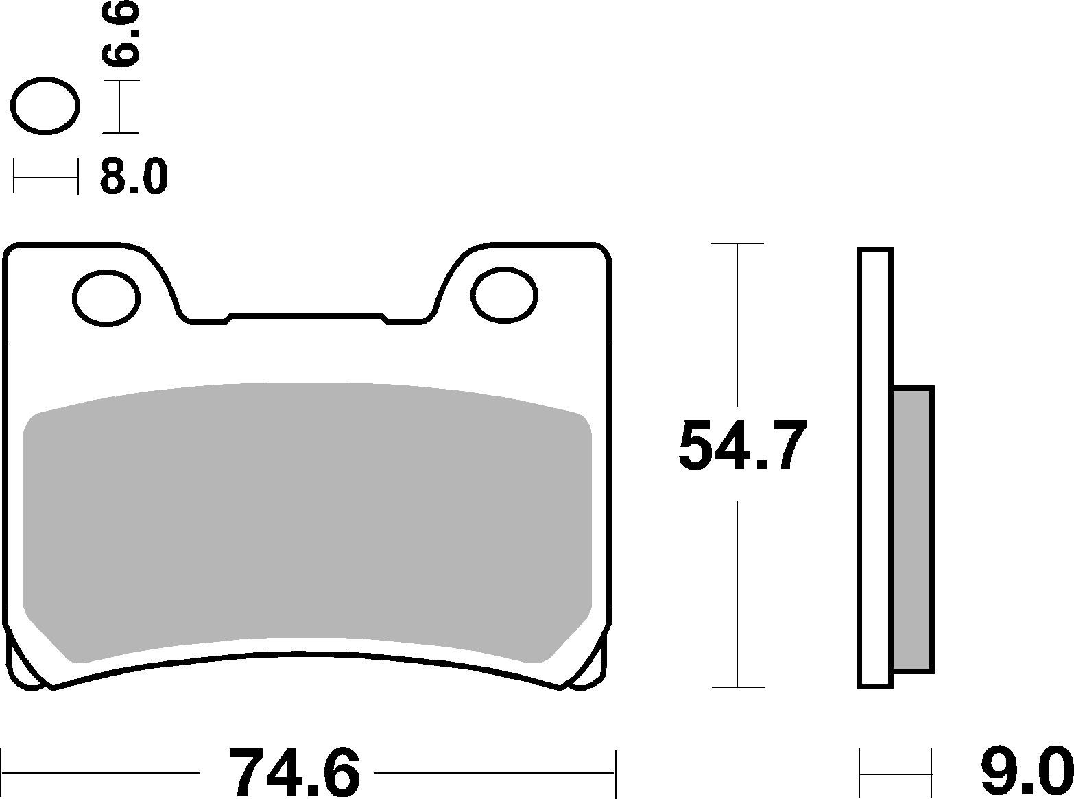 Brzdové obloženie BREMBO 07YA2609 CC ROAD