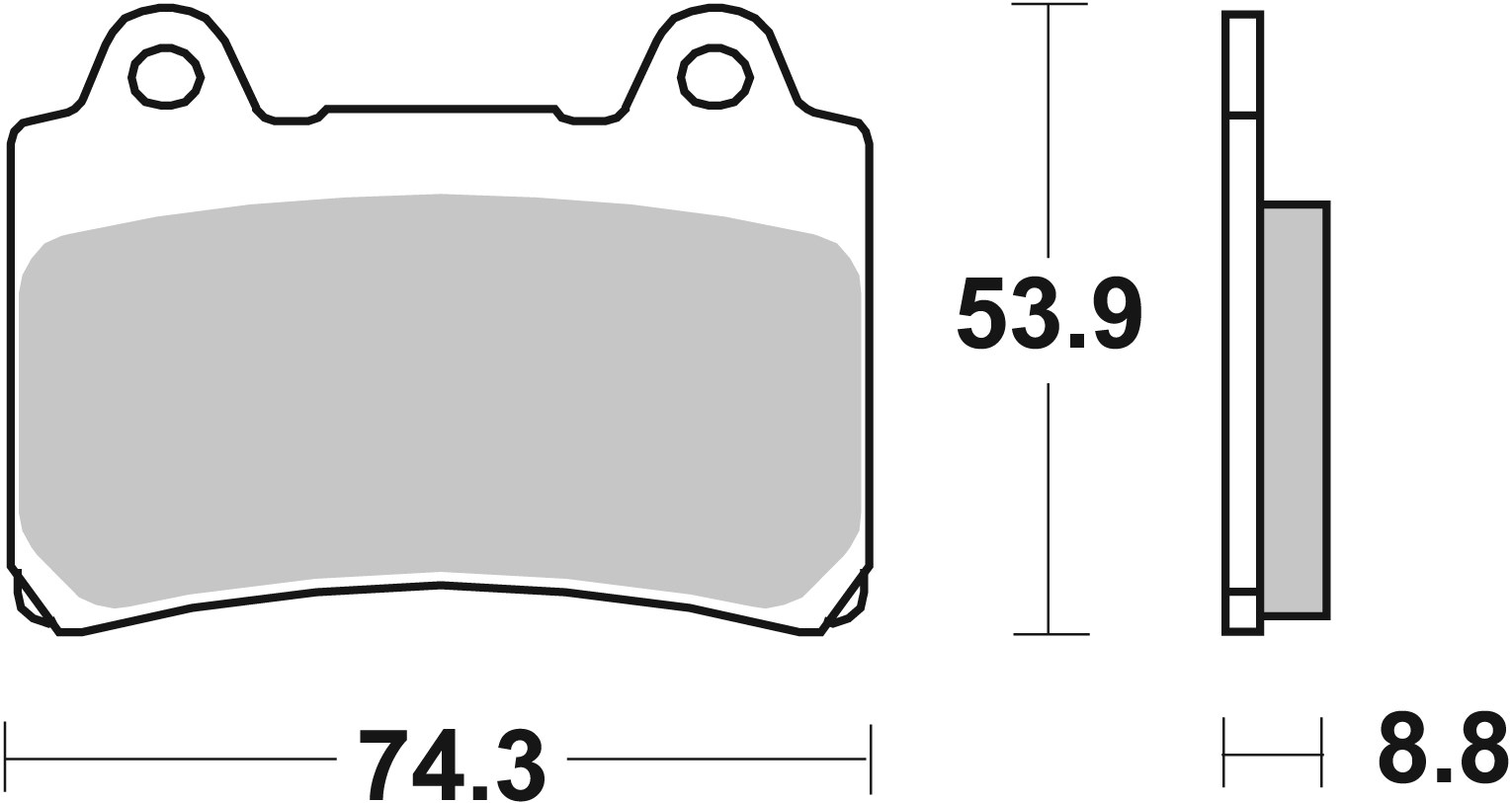 Brzdové obloženie BREMBO 07YA3507 CC ROAD