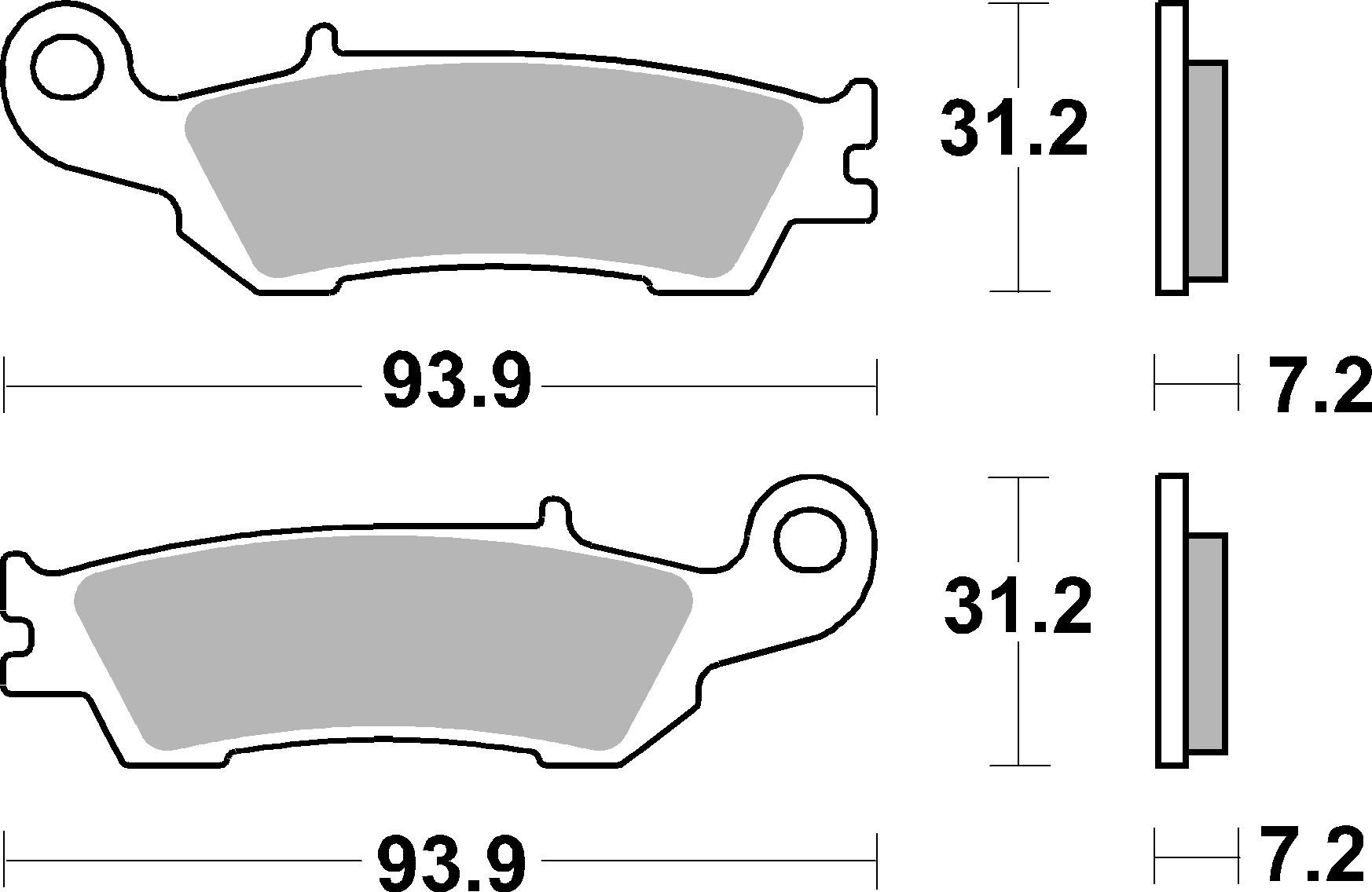 Brzdové obloženie BREMBO 07YA47SX