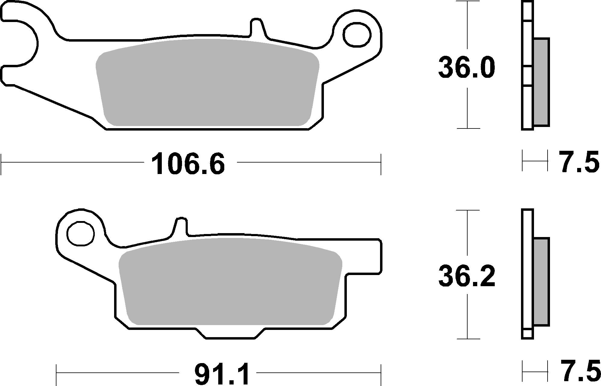 Brzdové obloženie BREMBO 07YA48SX