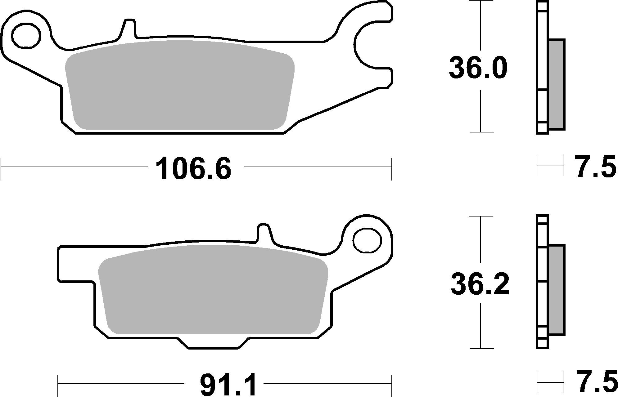 Brzdové obloženie BREMBO 07YA49SX