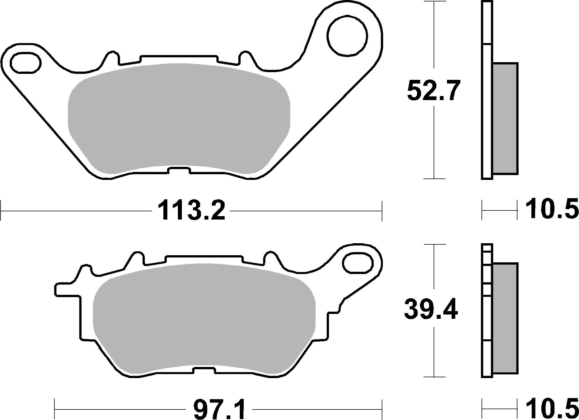 Brzdové obloženie BREMBO 07YA53CC CC ROAD pre YAMAHA YP 125 X-MAX 2017-2026, YAMAHA CZD 300 X-Max 2017-2023