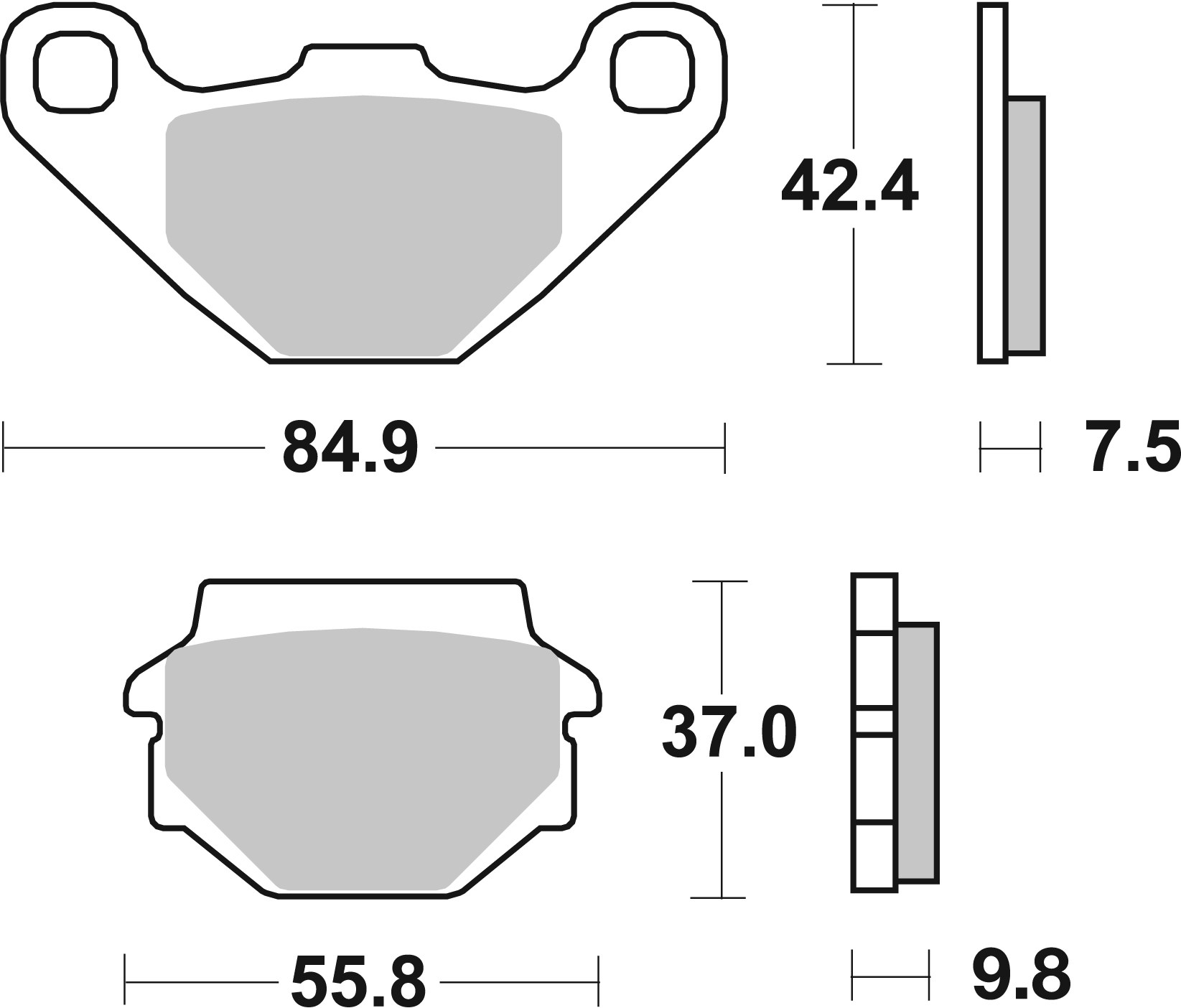 Brzdové obloženie BREMBO 07YA54SP