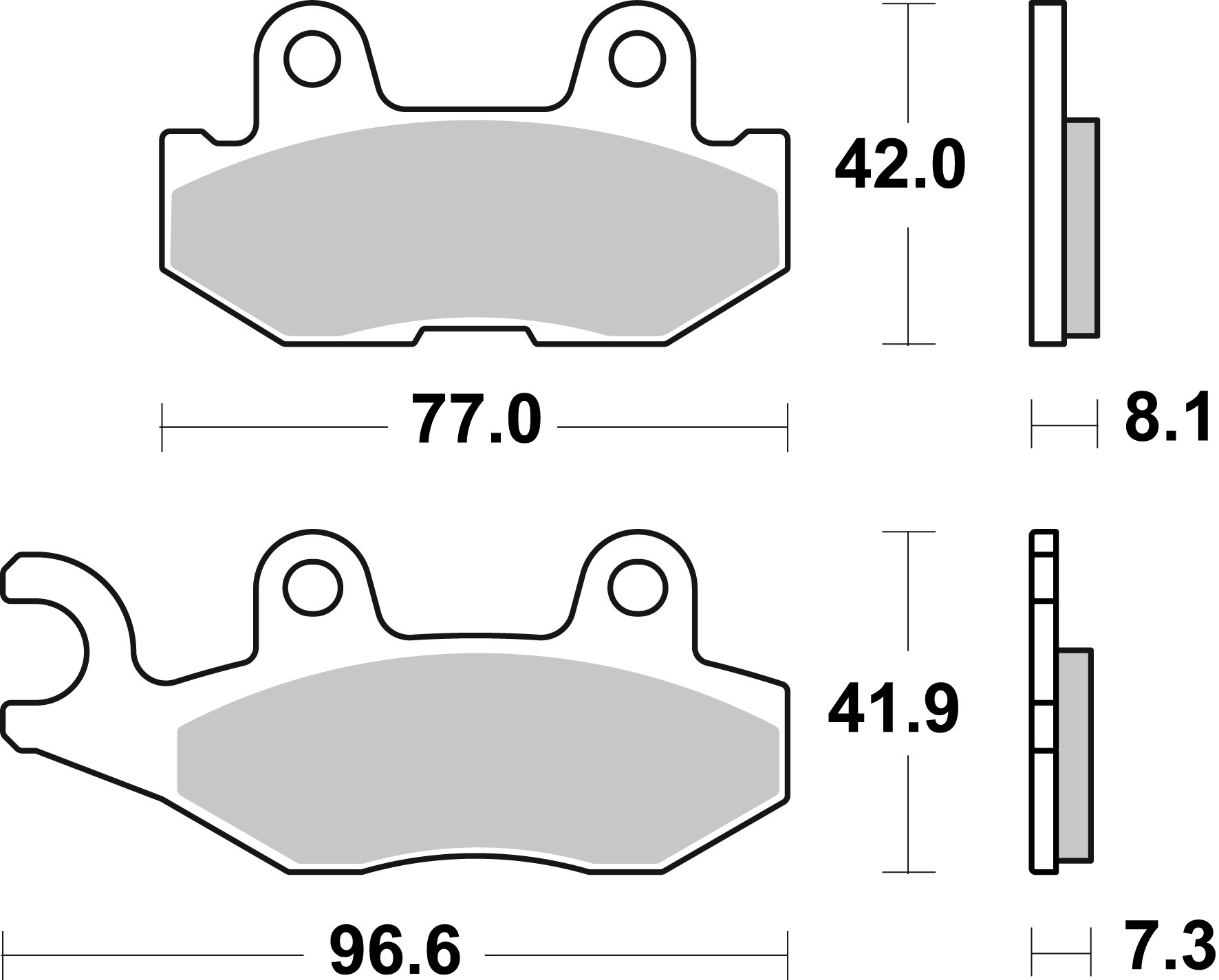 Brzdové obloženie BREMBO 07YA58SD