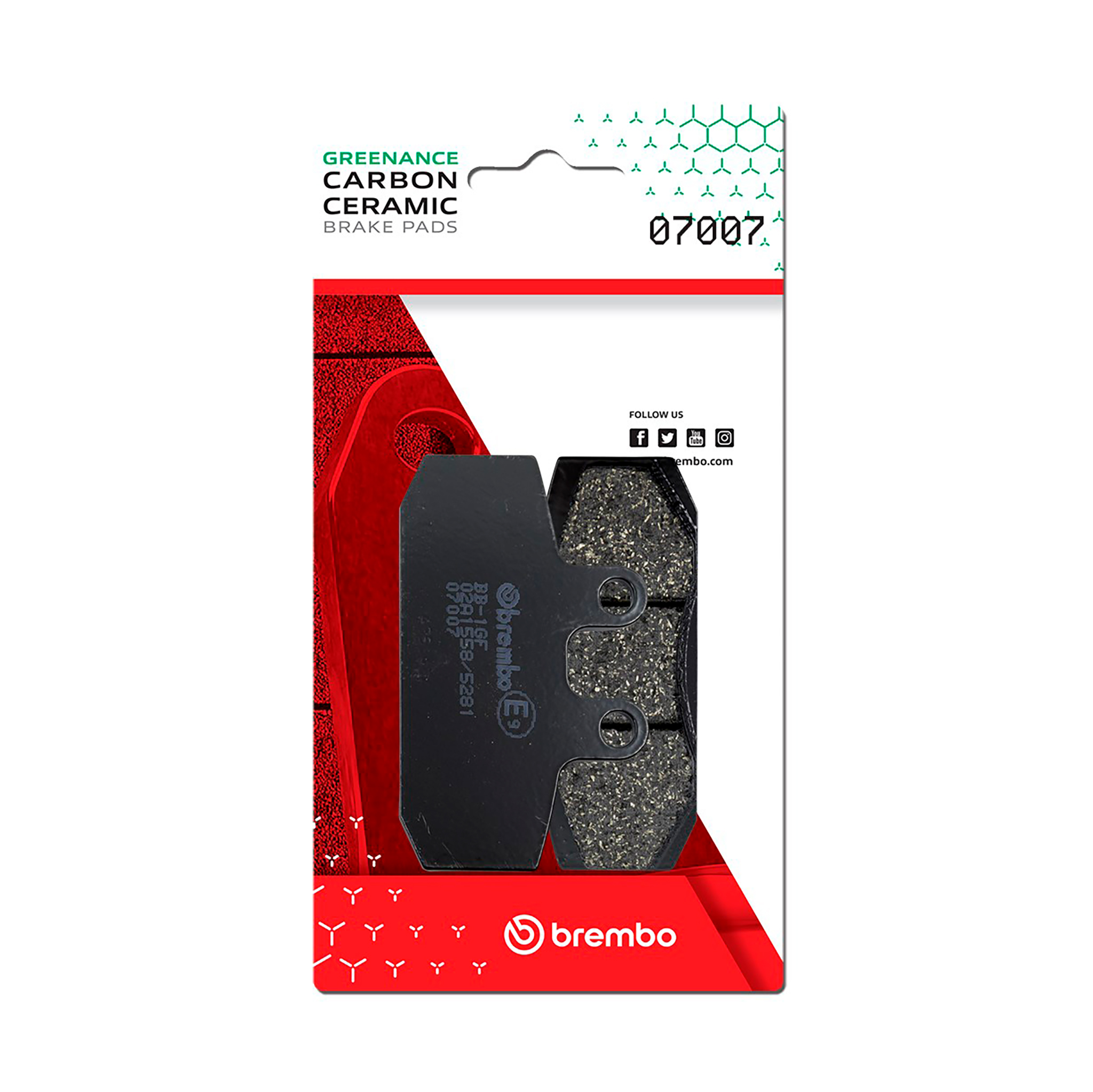 Brzdové obloženie BREMBO 07007 CC SCOOTER pre HONDA SJ 50 Bali 1993-1998, HONDA SJ 100 Bali EX 1997-2003
