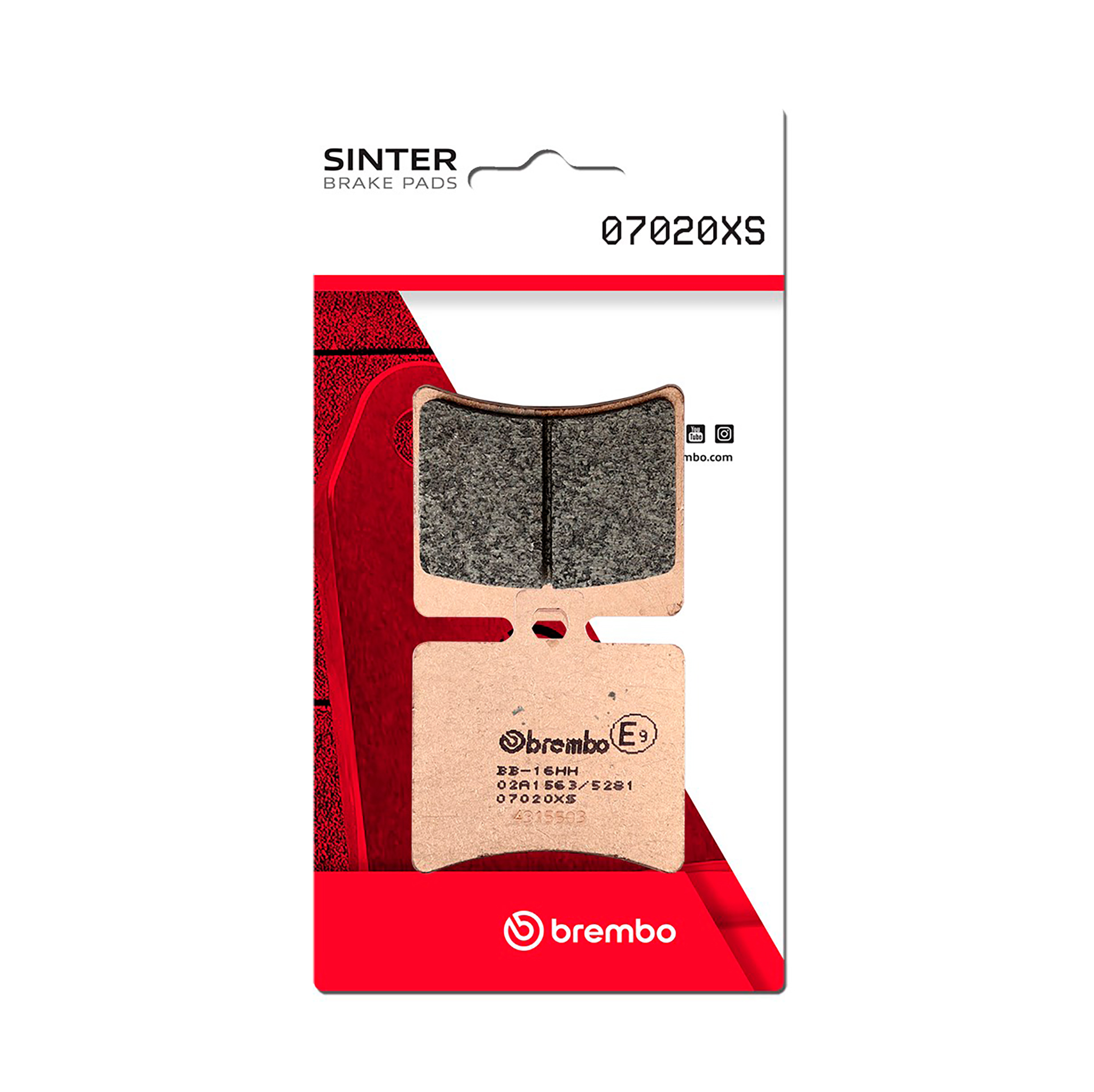 Brzdové obloženie BREMBO 07020XS