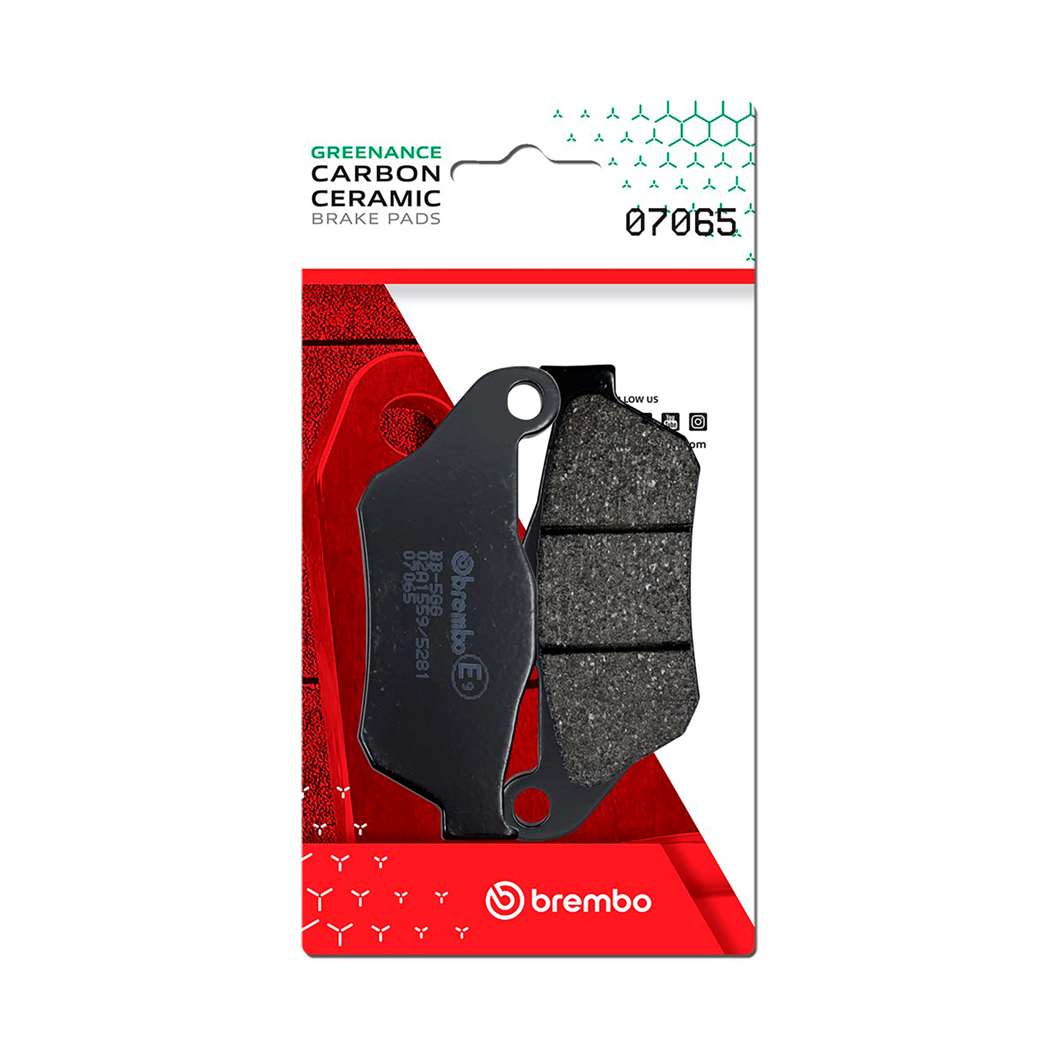 Brzdové obloženie BREMBO 07065 CC SCOOTER pre YAMAHA YP 125 X-MAX 2005-2026, YAMAHA YP 250 X-MAX 2005-2009