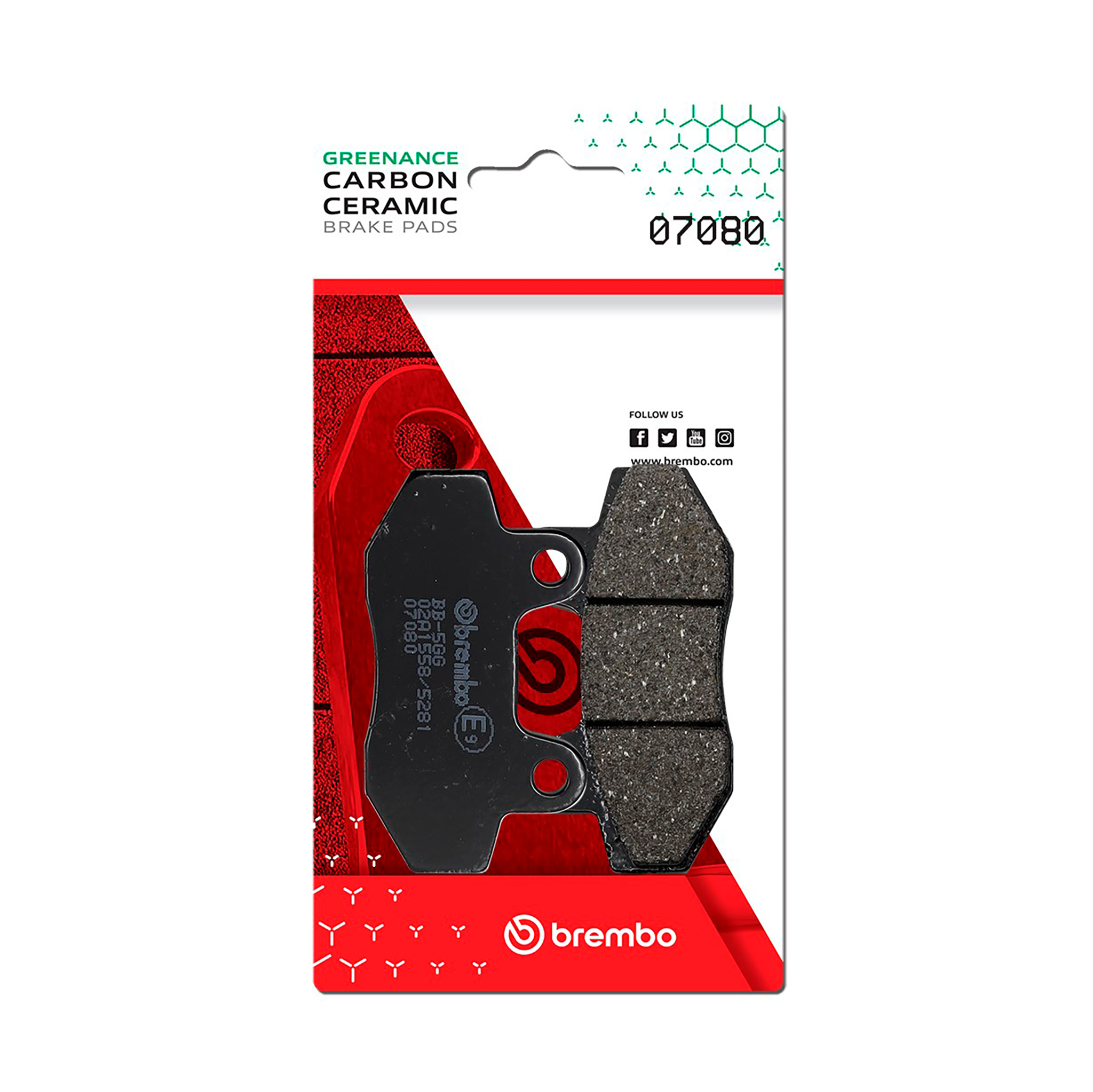 Brzdové obloženie BREMBO 07080 CC SCOOTER pre PEUGEOT Speedfight III 50 2010-2016