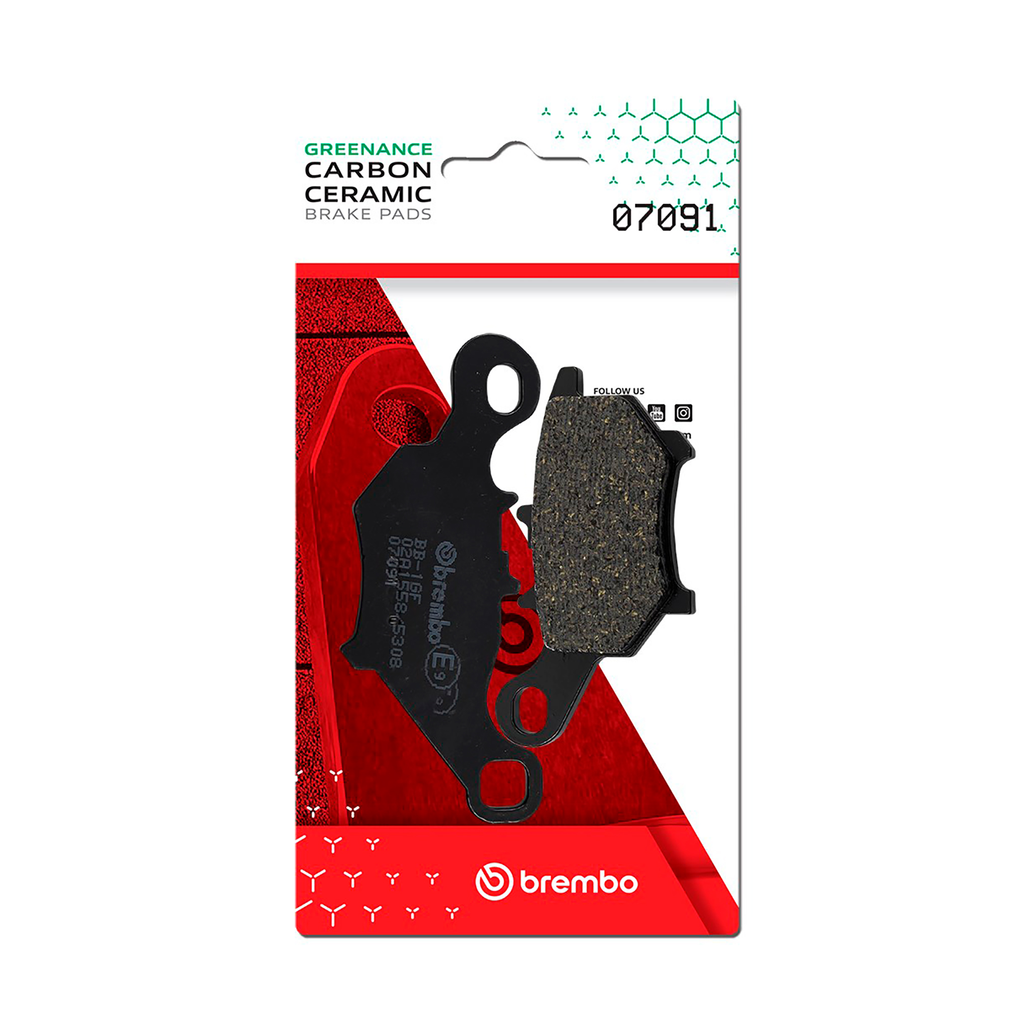 Brzdové obloženie BREMBO 07091 CC SCOOTER pre YAMAHA CS 50 Jog R / RR 2003-2008