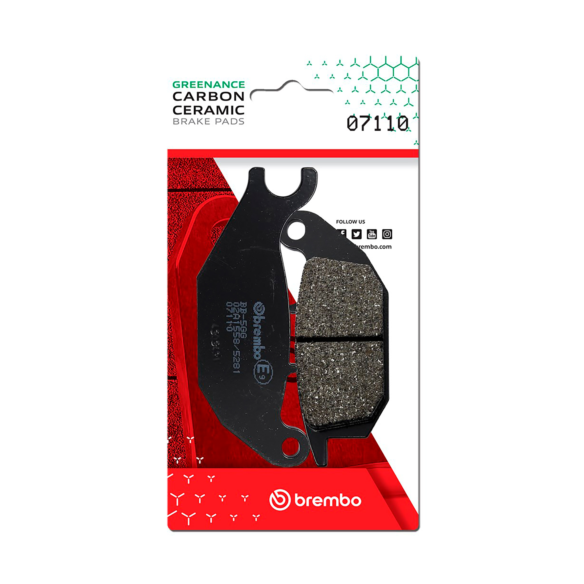 Brzdové obloženie BREMBO 07110 CC SCOOTER pre YAMAHA Tricity 125 2014-2019