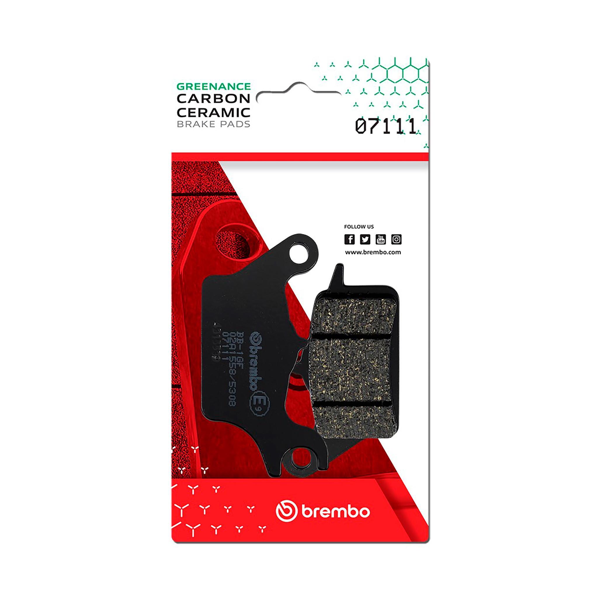 Brzdové obloženie BREMBO 07111 CC SCOOTER pre YAMAHA Tricity 125 2014-2019, YAMAHA Tricity 300 2020