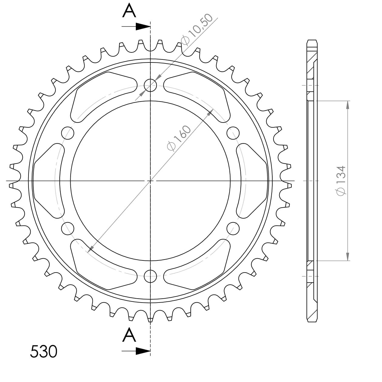 Foaie spate SUPERSPROX Negru 45T, 530 [1]