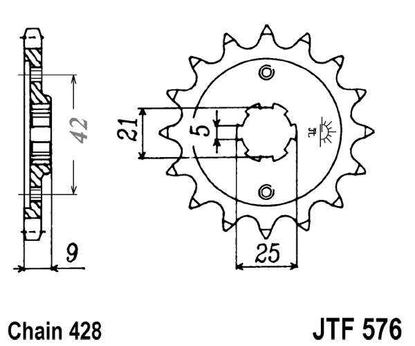Pinion fata JT 19T, 428 [1]