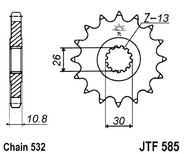 Pinion fata JT 17T, 532 [1]
