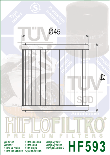 Olejový filter HIFLOFILTRO HF593