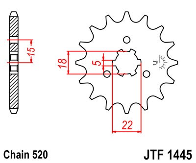 Pinion fata JT JTF 1445-11 11T, 520 [1]