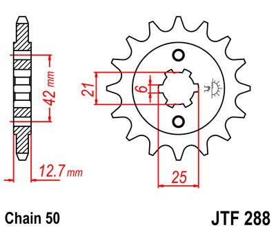 Pinion fata JT 15T, 530 [1]