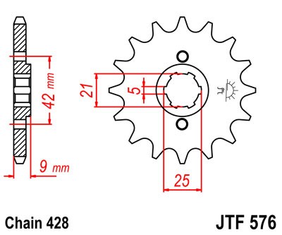 Pinion fata JT 18T, 428 [1]