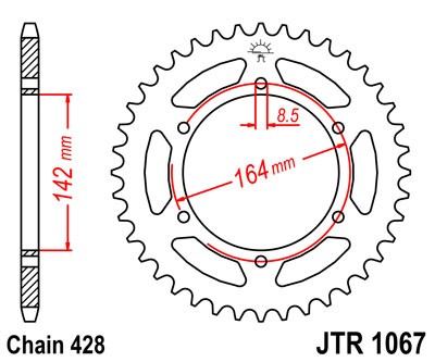 Foaie spate JT JTR 1067-52 52T, 428 [1]