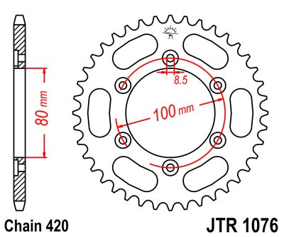 Foaie spate JT JTR 1076-48 48T, 420 [1]