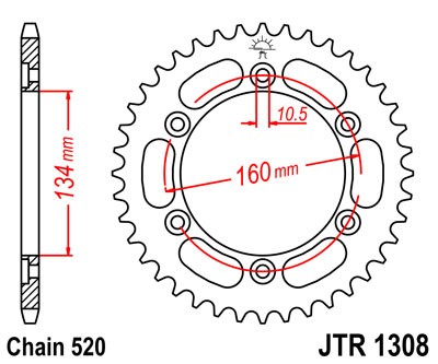 Foaie spate JT JTR 1308-42 42T, 520 [1]
