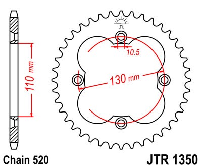 Foaie spate JT JTR 1350-38 38T, 520 [1]