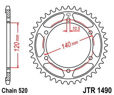 Foaie spate JT JTR 1490-40 40T, 520 [1]
