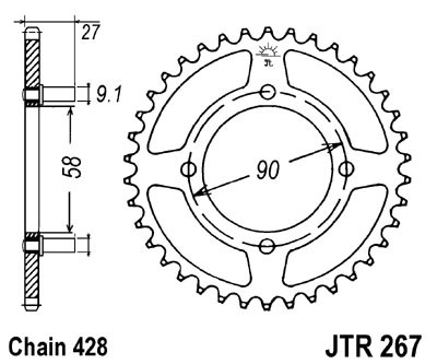 Foaie spate JT JTR 267-39 39T, 428 [1]