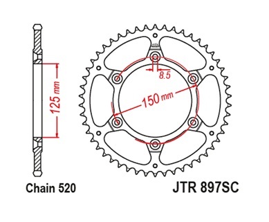 Foaie spate JT 46T, 520 Self Cleaning Lightweight [1]