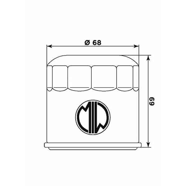 Olejový filter MIW HY19002 (alt. HF682)