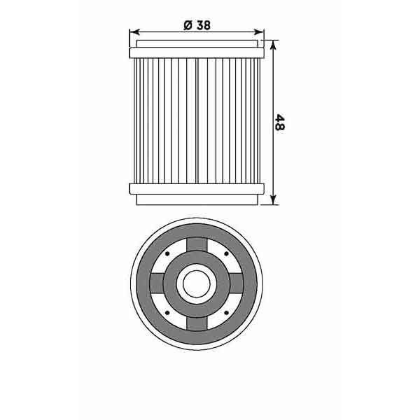 Olejový filter MIW Y4006 (alt. HF143)