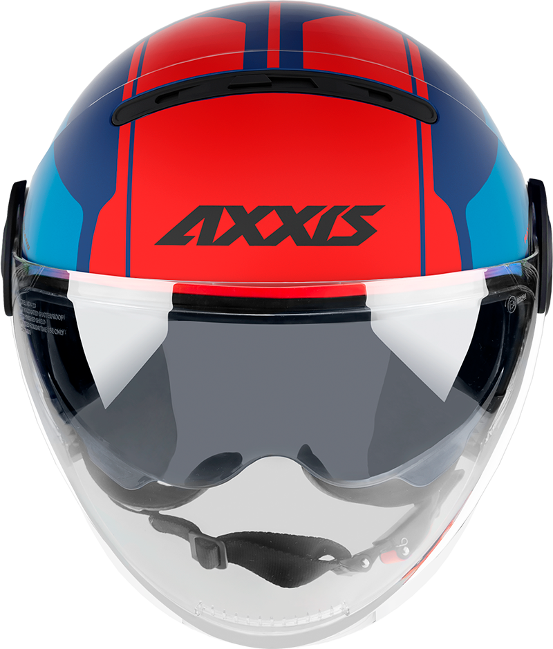 JET helmet AXXIS RAVEN SV ABS milano matt blue red L [4]