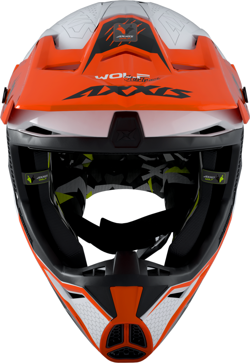 MX helmet AXXIS WOLF ABS star track a4 gloss fluor orange M [2]