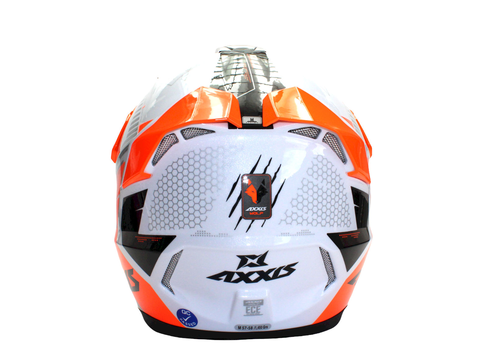 MX helmet AXXIS WOLF ABS star track a4 gloss fluor orange M [4]